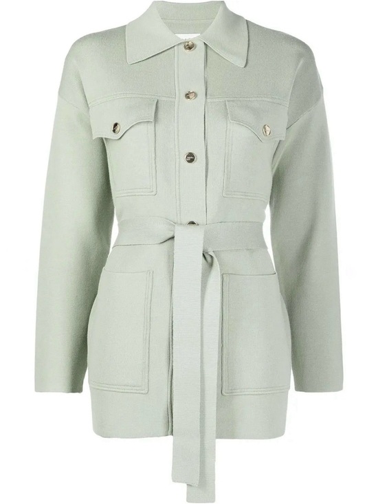 Sandro Jackets & Blazers - SANDRO PARIS Amelie Tie-Waist Cardi-Coat Size 3 L US 8 Light Khaki Green